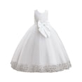 thumbnail image 1 of ZQUUVOU Wedding Pageant Dress for Girls Summer Sleeveless Tulle Sequin High Low Train Flower Girl Performance Party Dresses White, 1 of 6