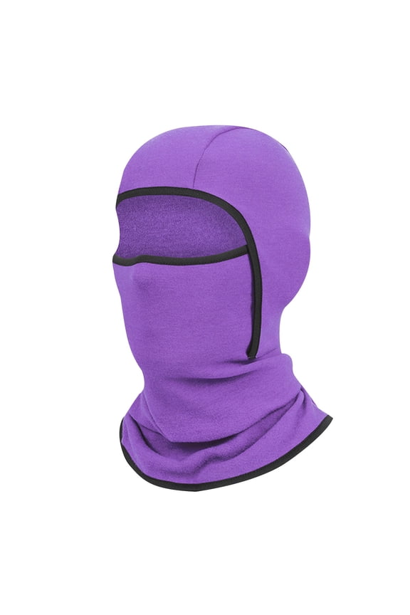 Winter Balaclava Ski Mask for Men Fleece Thermal Full Face Mask Windproof Outdoor Motorcycle Protection Skiing Face Mask Purple