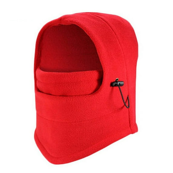 ZQUUVOU Winter Balaclava Ski Mask for Men Women Solid Color Layer Hat Outdoor Sports Cycling Ski Hat Warm Neck Protection Head Cover Face Mask Red