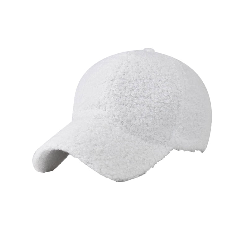 ZQUUVOU Winter Baseball Cap for Women Men Faux Fur Fuzzy 