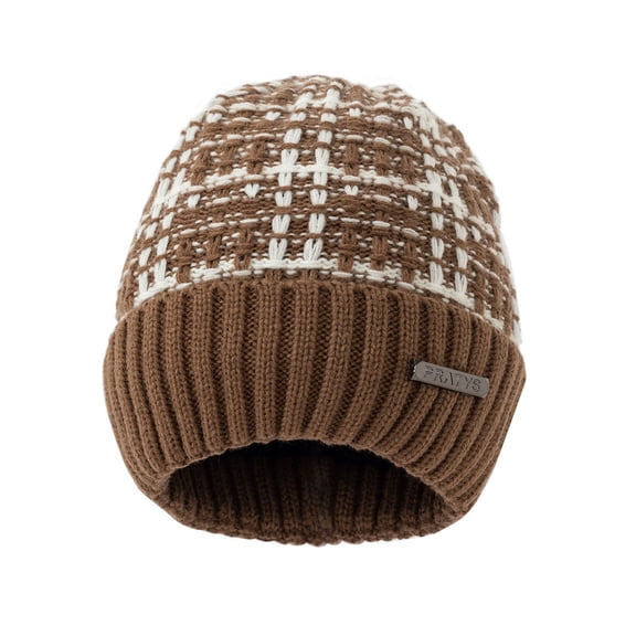 ZQUUVOU Winter Beanie Hat for Men Women Gradient Color Knitted Beanie Thickened Woolen Hat Warm Ski Stocking Cuffed Cap Coffee