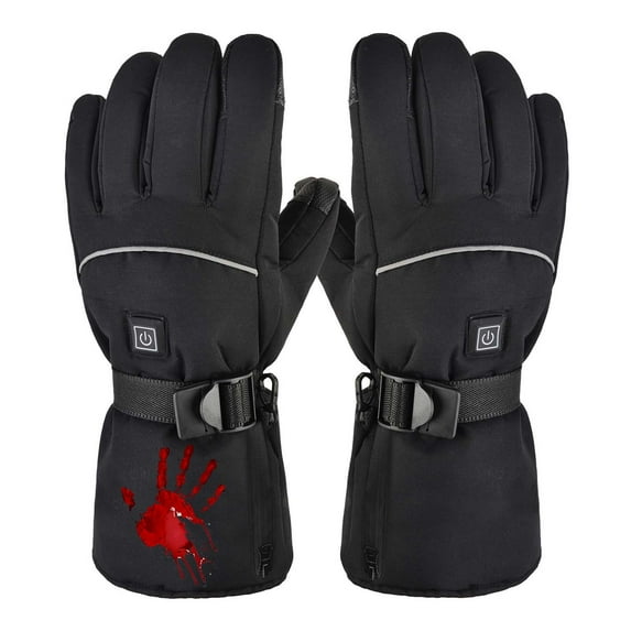 ZQUUVOU Winter Gloves for Men Women Rechargeable Heating Gloves Liner Thermal Warm Touch Screen Sports Ski Riding Gloves Black B