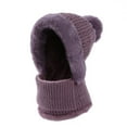 thumbnail image 1 of ZQUUVOU Winter Knitted Balaclava for Women Men Beanie Warm Cycling Ski Mask Windproof Hood Balaclavas Thermal Fleece Purple, 1 of 2