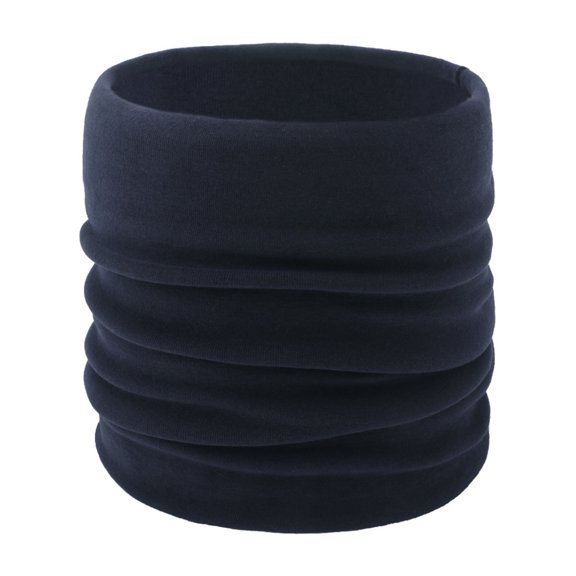 ZQUUVOU Winter Neck Wamer for Women Cotton Scarf Warmth High Neck Thick Solid Color Neck Cover Knitted Windproof Bandana Navy
