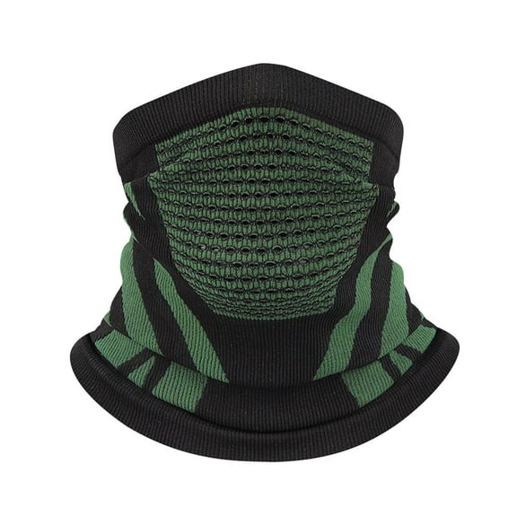 ZQUUVOU Winter Neck Warmer Gaiter for Men Women Motorcycl Windproof Face Mask Soft Breathable Cover Cold Weather Scarf Green