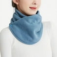 thumbnail image 1 of ZQUUVOU Winter Sacrf for Women Men Solid Color Neck Warmer Ski Mask Neck Gaiter Face Scarf Thick Windproof Scarves Blue, 1 of 4