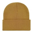 thumbnail image 1 of ZQUUVOU Winter Warm Beanie Hat Knitted Breathable Unisex Hat Soft Solid Color Knitted Hat Vintage Skiing Camping Beanie Gold, 1 of 2
