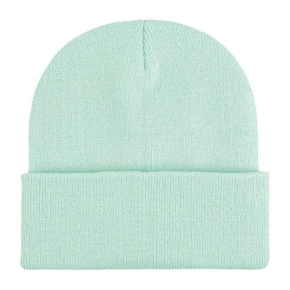 ZQUUVOU Winter Warm Beanie Hat Knitted Breathable Unisex Hat Soft Solid Color Knitted Hat Vintage Skiing Camping Beanie Light Blue