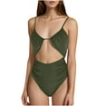 thumbnail image 1 of ZQUUVOU 2 Piece Triangle Bikini Sets for Women String Bathing Suit High Waist Bikini Bottom Swimsuit Trendy Beachwear Olive Green, 1 of 4