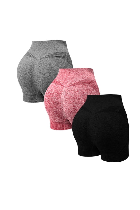 Women's 3 Pack Seamless Shaping Boyshorts Panties Tummy Control Underwear Slimming Butt Lifting Shapewear Black B