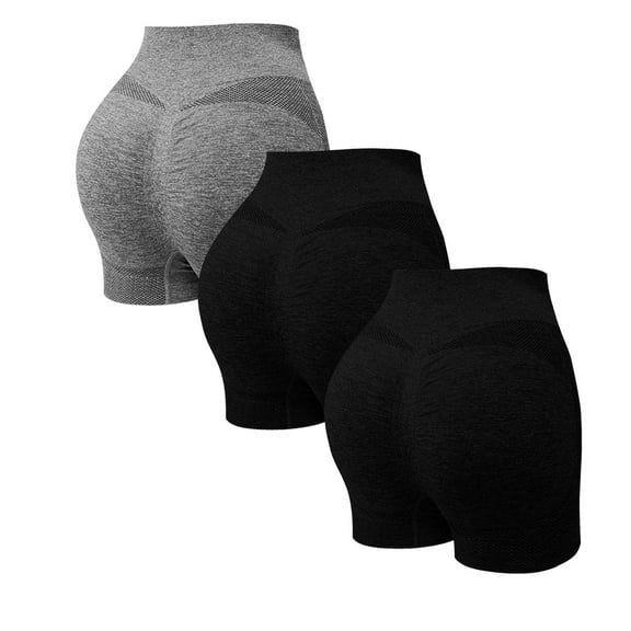 ZQUUVOU Women's 3 Pack Seamless Shaping Boyshorts Panties Tummy Control Underwear Slimming Butt Lifting Shapewear Gray A