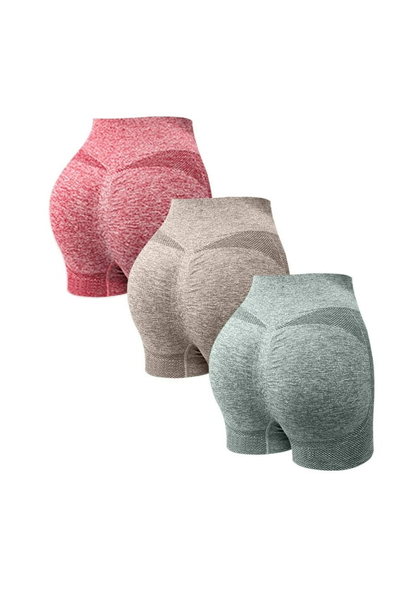 Women's 3 Pack Seamless Shaping Boyshorts Panties Tummy Control Underwear Slimming Butt Lifting Shapewear Green B