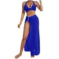 thumbnail image 1 of ZQUUVOU Women's 3 Piece Beach Set Long Maxi Dress Cover Up High Waist Bikini Elegant Swimsuit Vacation Pool Party Blue, 1 of 8
