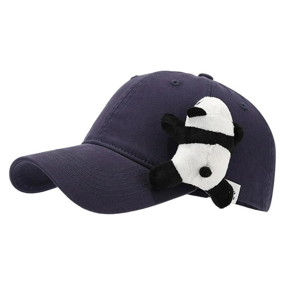 ZQUUVOU Women's 3D Panda Baseball Cap Sun Hat UV Protection Summer Outdoor Fashion Trendy Baseball Hip Hop Hat Navy