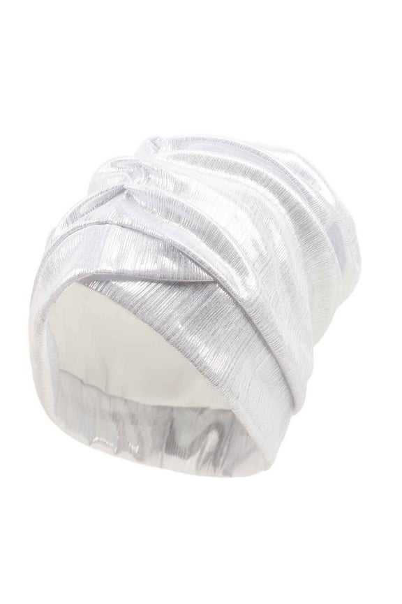 Women's Adjustable Silk Satin Bonnet for Sleeping Hair Wrap Double Layer Sleep Cap Night Turban Braid Women Men Hair White