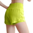 thumbnail image 1 of ZQUUVOU Women's Athletic Workout Shorts Activewear Elastic Waist Gym Running Shorts(Yellow,L), 1 of 7