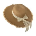 thumbnail image 1 of ZQUUVOU Women's Beach Straw Hat Big Wide Brim UV Protection Summer Vacations Packable Foldable Sun Hats Brown E, 1 of 2