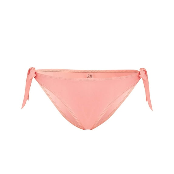 ZQUUVOU Women's Bikini Bottom Adjustable Side Tie Solid Color High Waist Summer Beach Swimwear Bathing Swimsuit Pink