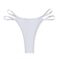 thumbnail image 1 of ZQUUVOU Women's Bikini Bottom Double Strappy Thong Beach Pool Swimwear String Low Waisted Swimsuit High Cut Bottom White, 1 of 9
