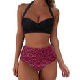 thumbnail image 1 of ZQUUVOU Women's Bikini Set 2 Piece Matching Solid Color Swimsuit with Removable Padding Underwire Swimming Sun Black, 1 of 6