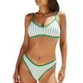 thumbnail image 1 of ZQUUVOU Women's Bikini Set Two Piece 2025 Spring Halter Split Swimsuit Set (D-White,XL), 1 of 8