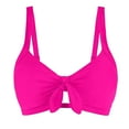 thumbnail image 1 of ZQUUVOU Women's Bikini Top Solid Color Push-Up Padded Swimsuit Blouse (Hot Pink,M), 1 of 2
