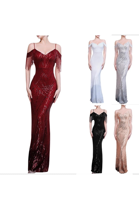 Women's Bodycon Evening Dresses V-Neck Mermaid Casual Sleeveless Zipper Formal Party Cocktail Dresses White