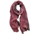 thumbnail image 1 of ZQUUVOU Women's Bohemian Scarf Cotton Linen Tie Long Shawl Gradient Color Artistic Fashion Lightweight Scarf Burgundy, 1 of 2