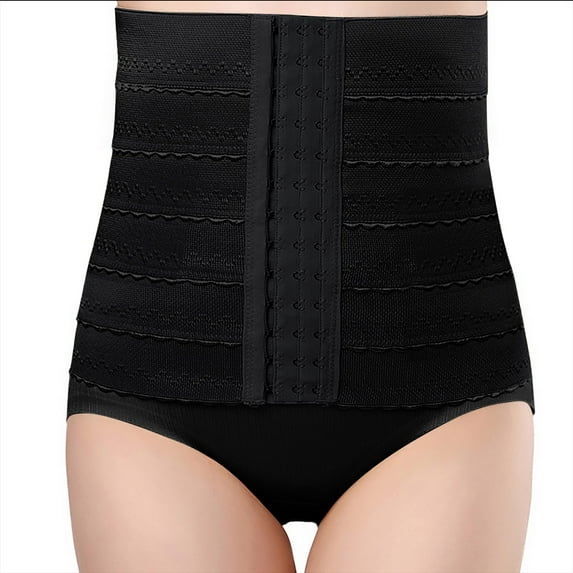 ZQUUVOU Women's Butt Lifting Panties High Waist Tummy Control Waist Trainer Stomach Body Shaper Girdle Slimming Underwear Black