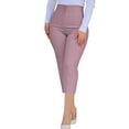 thumbnail image 1 of ZQUUVOU Women's Capris Shorts Solid Color High Waist Slim Fitting Pocket Pants（Pink,XL）, 1 of 6