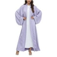 thumbnail image 1 of ZQUUVOU Women's Casual Dress Long Sleeve Loose Tie Waist Adjustable Maxi Midi Dresses Purple,2XL, 1 of 4