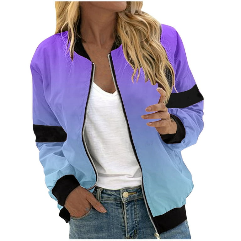 ZQUUVOU Women's Casual Lightweight Jackets Zip Up Spring Jacket