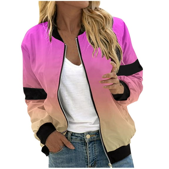 ZQUUVOU Women's Casual Lightweight Jackets Zip Up Spring Jacket Windbreaker With Pockets Yellow