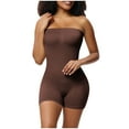 thumbnail image 1 of ZQUUVOU Women's Convertible Strap Bodysuit Full Body Shaper Tummy Control Seamless Detachable Suspenders Shapewear Brown, 1 of 6