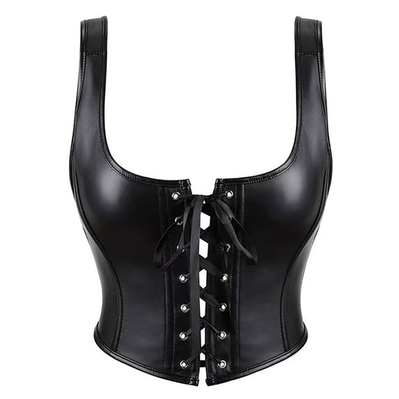 ZQUUVOU Women's Corset Bustier Gothic Vintage Waist Trainer Lace Boned-Top Mesh Tops Renaissance Fit Crop Waist Bodyshaper Black