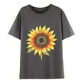 thumbnail image 1 of ZQUUVOU Women's Cotton T-Shirts Graphic Short Sleeves Crew Neck Tops(Gray,M), 1 of 3