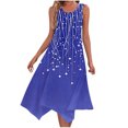 thumbnail image 1 of ZQUUVOU Women's Dress Sleeveless Boho Round Neck Tank Dress Blue,M, 1 of 7