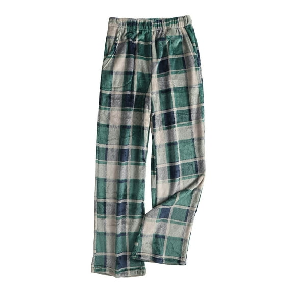 ZQUUVOU Women's Fannel Pajamas Pants Fleece Plush Bottoms Sleep Lounge Pants with Pockets Elastic Waisted Olive Green