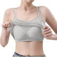 thumbnail image 1 of ZQUUVOU Women's Full Coverage Camisole with Built in Light Support Bra Scoop Neck Seamless Tank Top Cami Shirts Gray, 1 of 6