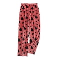 thumbnail image 1 of ZQUUVOU Women's Fuzzy Pajama Pants Wide Leg Cute Plaid Pj Pants Soft Plush Warm Lounge Sleepwear with Pockets Red A, 1 of 7