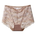 thumbnail image 1 of ZQUUVOU Women's High Waist Lace Underwear Floral Lace Briefs Full Coverage Panties Breathable Comfortable Underwear Daily Coffee, 1 of 2