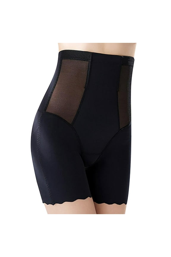 Women's High Waist Shapewear Shorts Comfortable Boyshorts Butt Lifting Shapewear Tummy Control Body Shaper Black