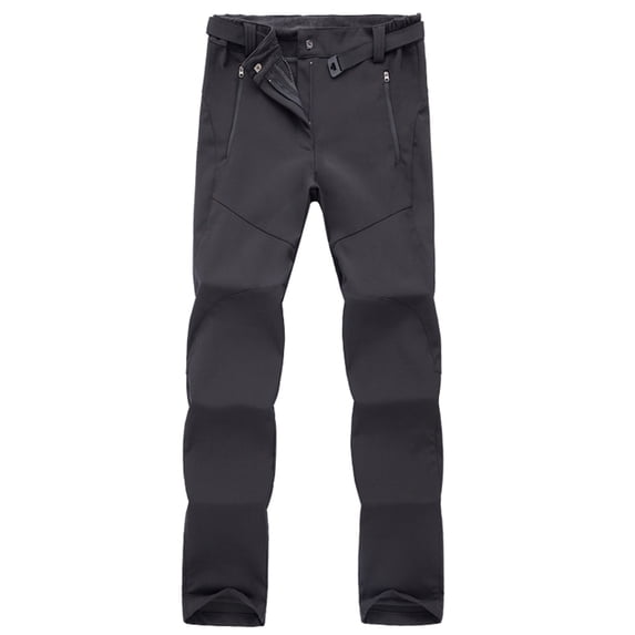 ZQUUVOU Women's Hiking Cargo Pants Lightweight Water Resistant Quick-Dry Elastic Waist Pants wit Zipper Pockets Black