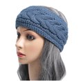 thumbnail image 1 of ZQUUVOU Women's Knit Handband Solid Color Sports Plush Headband Winter Ear Warmer with Thermal Lining for Cold Weather Blue, 1 of 4
