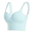 thumbnail image 1 of ZQUUVOU Women's Longline Sports Bra Push Up Wireless No Underwire Yoga Fitness High Support Bra Breathable Workout Top, 1 of 8