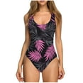 thumbnail image 1 of ZQUUVOU Women's One Piece Tankini Tummy Control Swimsuit (F-Black,XL), 1 of 6