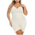 thumbnail image 1 of ZQUUVOU Women's Plus Size Shapewear Bodysuits Deep Backless Sleeveless Built In Push Up Bra Seamless Invisible Shapewear Beige, 1 of 5