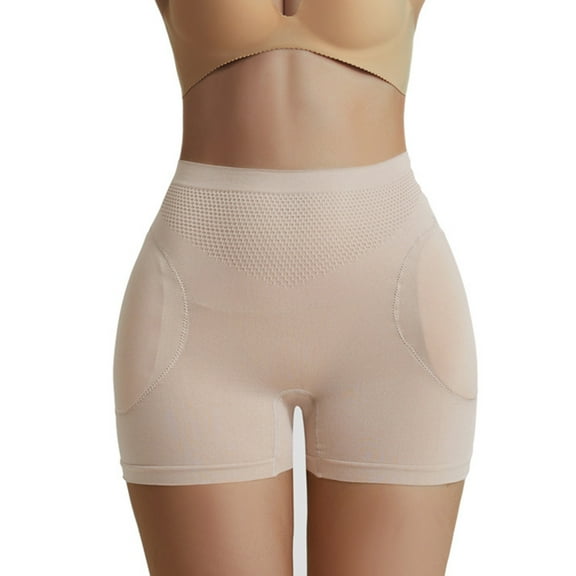 ZQUUVOU Women's Plus Size Shapewear Panty with Removable Butt Pads for Hip Lifting Tummy Control Comfortable Underwear Yellow