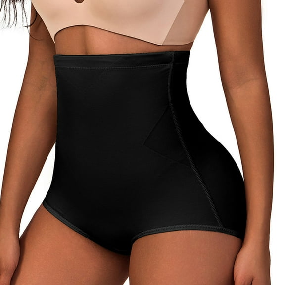 ZQUUVOU Women's Plus Size Shaping Shorts Lightweight High Waist Slim Butt Lifting Breathable Shapewear Underwear Black