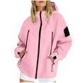 thumbnail image 1 of ZQUUVOU Women's Raincoats Lightweight Waterproof Windproof Jacket Adjustable Windbreaker Rain Jackets Hooded with Pockets Pink, 1 of 8